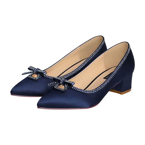 blue pumps low heel.